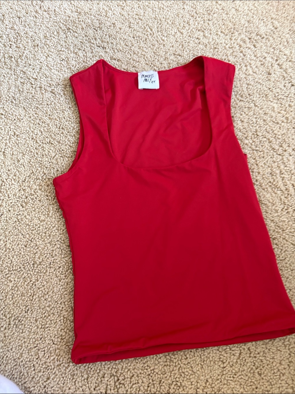 Princess Polly Red Scoop Neck Tank